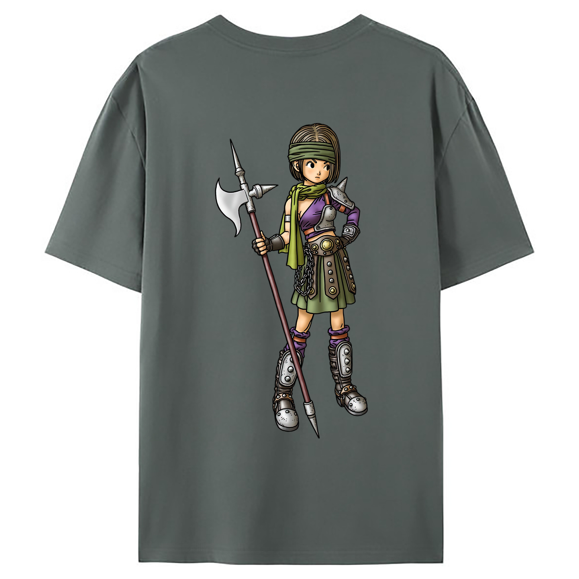 （画像用） ドラゴンクエスト Doragon Kuesuto Dragon Quest 綿100％ メンズ半袖Tシャツ（バックプリント） 通気性